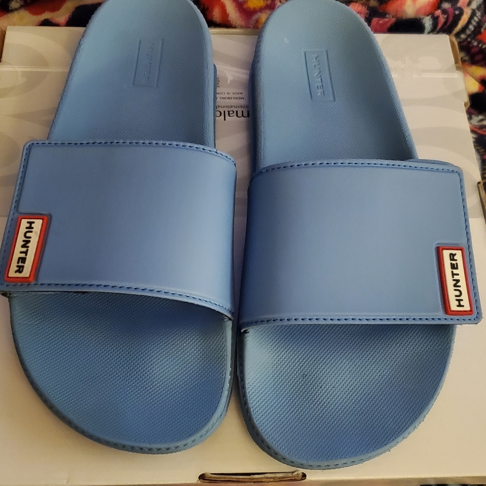 Hunter baby blue Women's Original Adjustable Slide Size 8